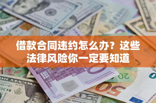 武汉借款合同违约怎么办？这些法律风险你一定要知道