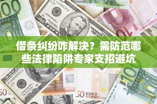武汉借条纠纷咋解决？需防范哪些法律陷阱专家支招避坑