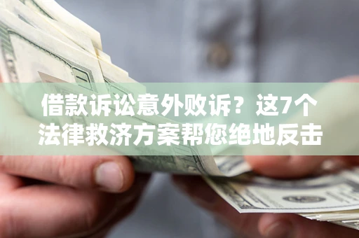 武汉借款诉讼意外败诉？这7个法律救济方案帮您绝地反击！