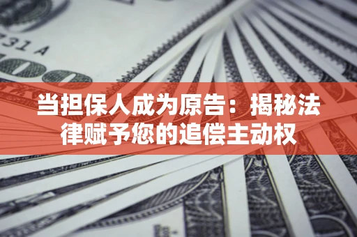 武汉当担保人成为原告:揭秘法律赋予您的追偿主动权 武汉当担保人成为原告:揭秘法律赋予您的追偿主动权