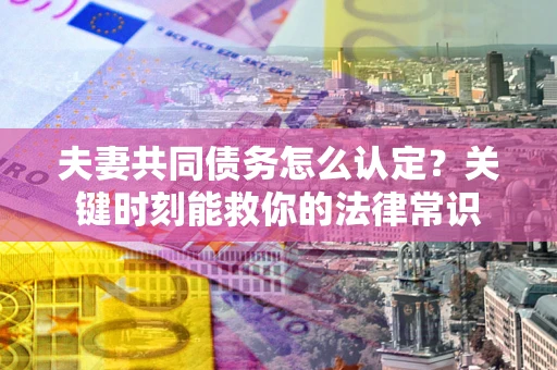 武汉夫妻共同债务怎么认定？关键时刻能救你的法律常识