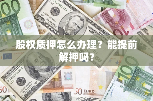 武汉股权质押怎么办理？能提前解押吗？